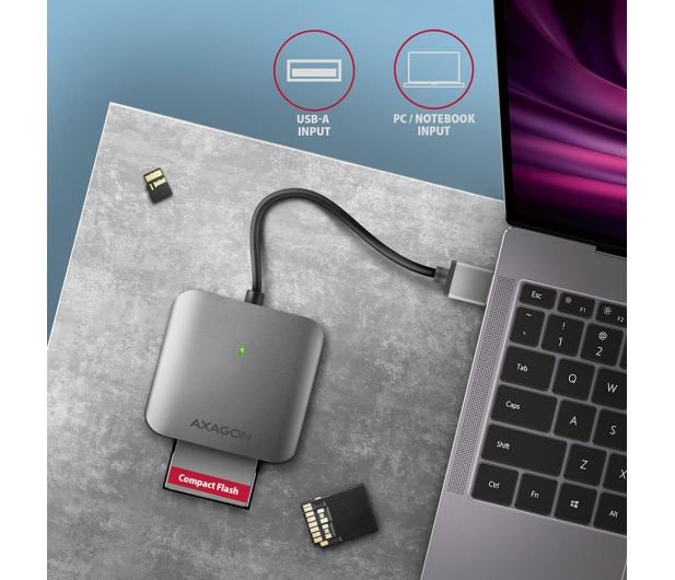 Axagon CRE-S3 SuperSpeed USB-A UHS-II czytnik - 1485431 - zdjęcie 6